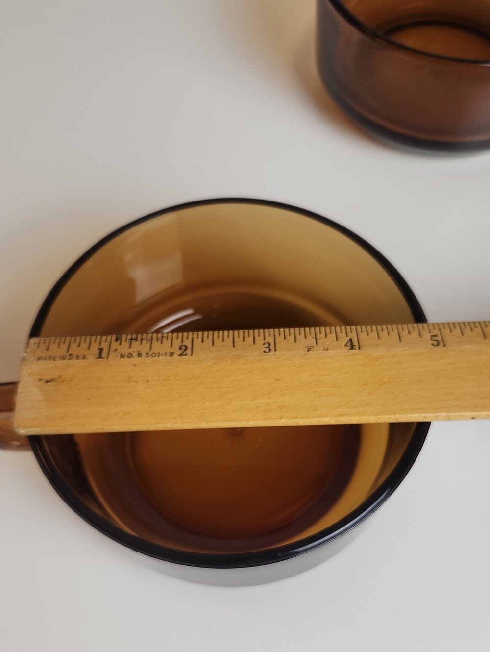 Vintage 70s 80s Amber Anchor Hocking Chili Soup Bowls Set Of 2 - Picture 4 of 5